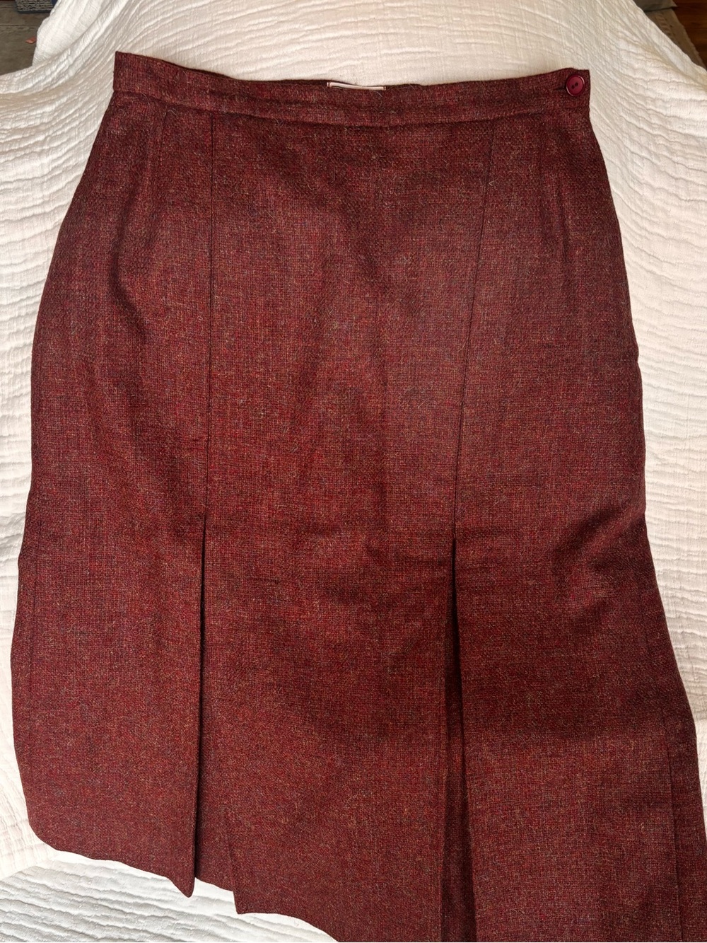 Vintage L.L. Bean 100% Wool Tweed Skirt size 14